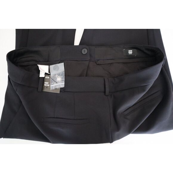Express Editor 07470611 Women's Sz 14 R Black High-Rise Skinny Dress Pants - Picture 4 of 12
